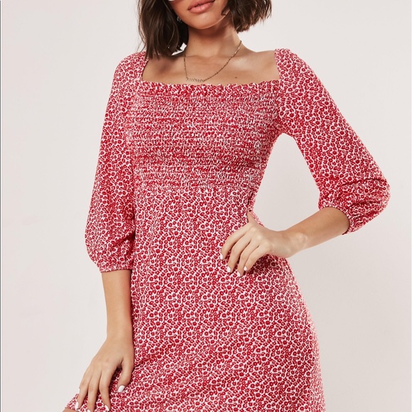 SQUARE NECK MISSGUIDED MINI DRESS - Picture 2 of 5